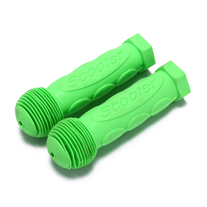 1 пара Противоскользящих велосипедных ручек для горного велосипеда, прорезиненные ручки для скейтборда, скутера, ручки для велосипеда, ручки для руля, чехлы для детей - Цвет: green