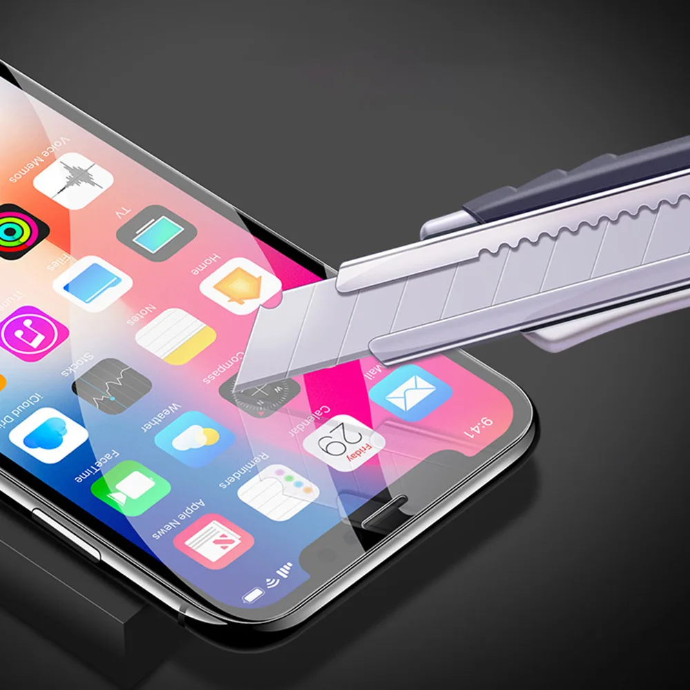 OTAO 6D полное покрытие закаленное стекло для iPhone XR XS MAX X 8 7 6 6S Plus 9H изогнутая