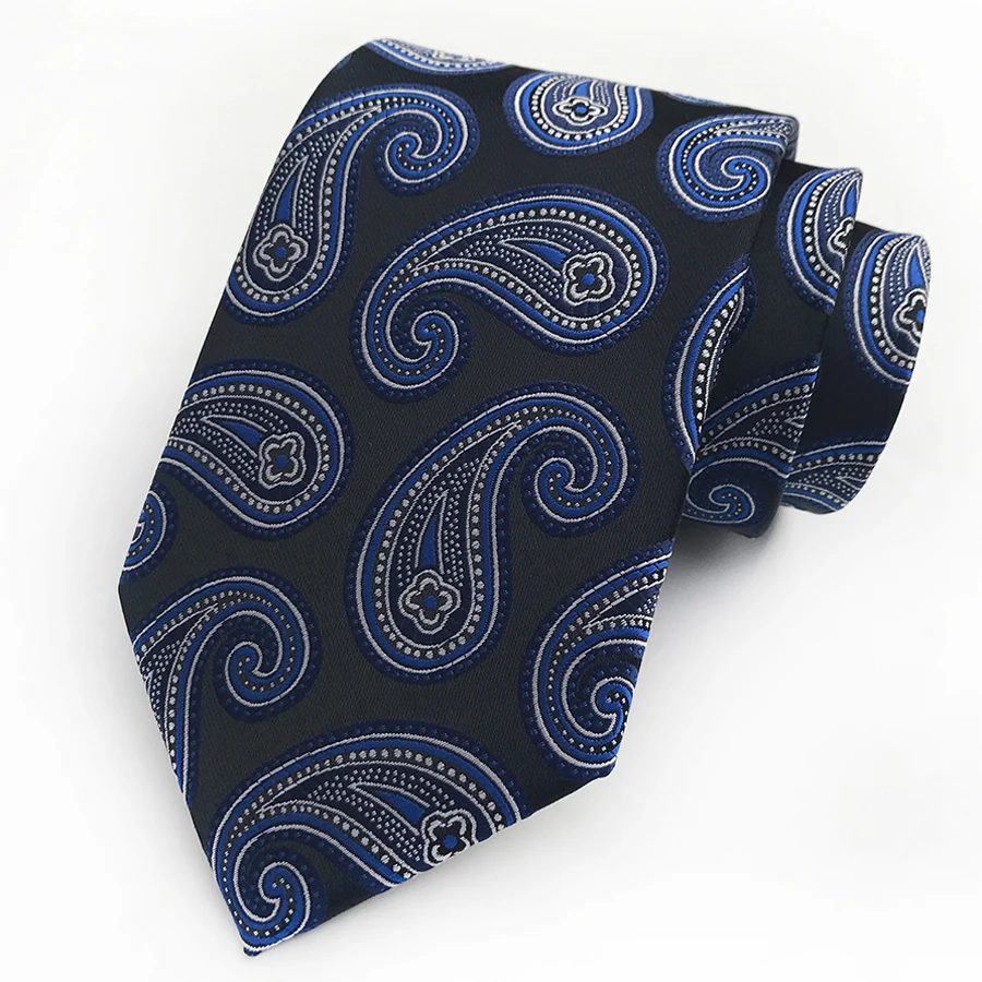 8 см дизайнер Для мужчин галстук Уникальный Классический Пейсли связи для Свадебная вечеринка встречи (10 Цвета для выбора)