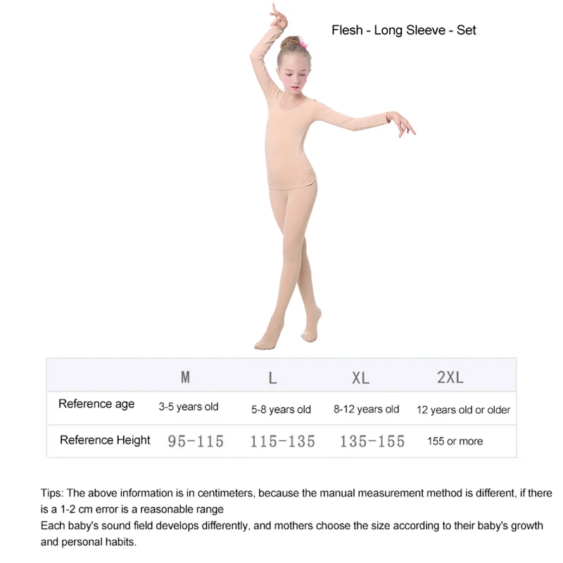 Коллекция года, теплое балетное белье для девочек облегающие колготки для танцев, телесного цвета плотная теплая одежда для балета, стрейчевая танцевальная одежда для детей, комплекты трико - Цвет: Skin colour