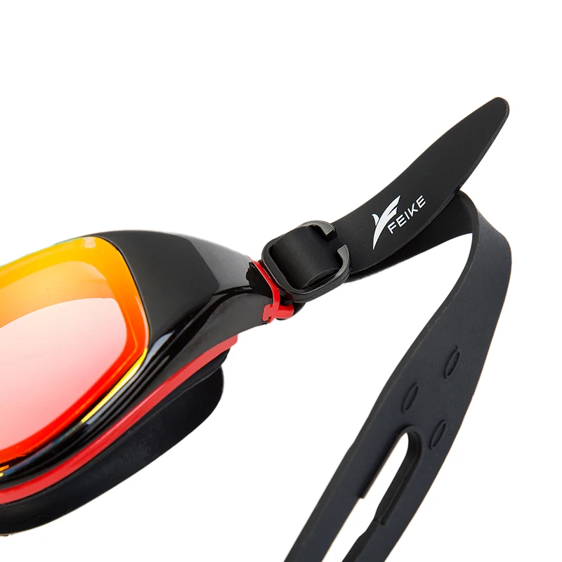 Professional Anti-Fog UV Protection Adjustable Swimming Goggles Men Women Waterproof Electroplate/Transparent Silicone Glasses