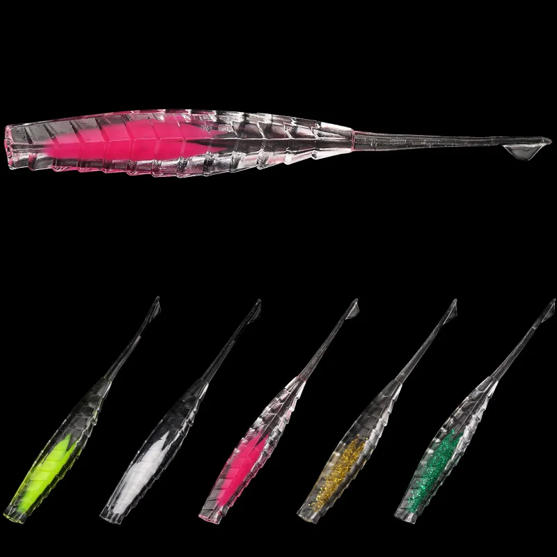 

5pcs/bag lures soft fishing lure 100mm/2.9g Phantom rod soft baits Multi-purpose floatation fishing lure