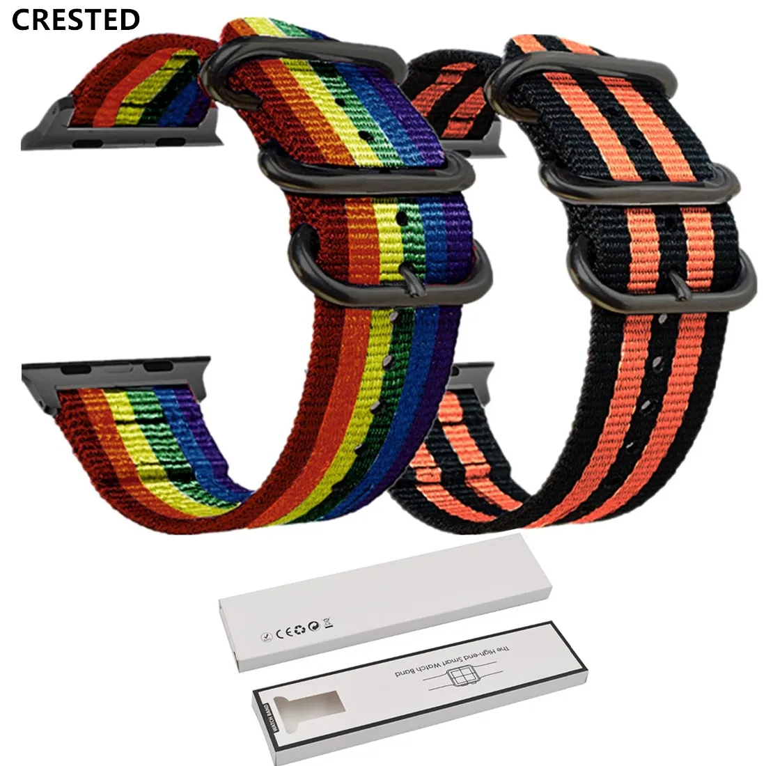 Ремешок спортивный для Apple watch band 4 42 мм 38 3 iwatch 44 40 нейлоновый браслет наручных