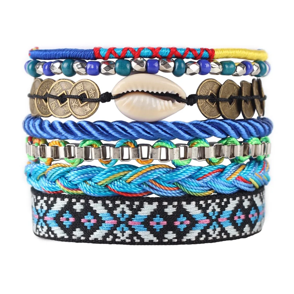 Newei 2015 Hot Luxury Bohemia Handmade Bracelet Multilayer Weave Bead
