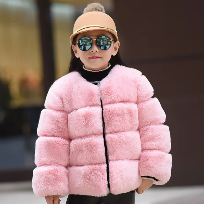 2018 Fashion Children Fur Coat Girls Boys Winter Jacket Toddlers