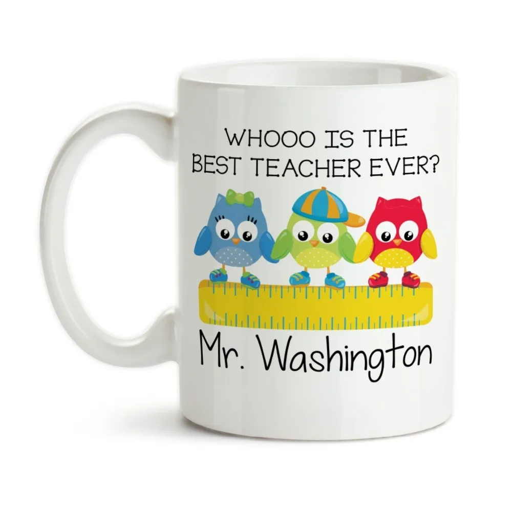 personalized teachers name mug