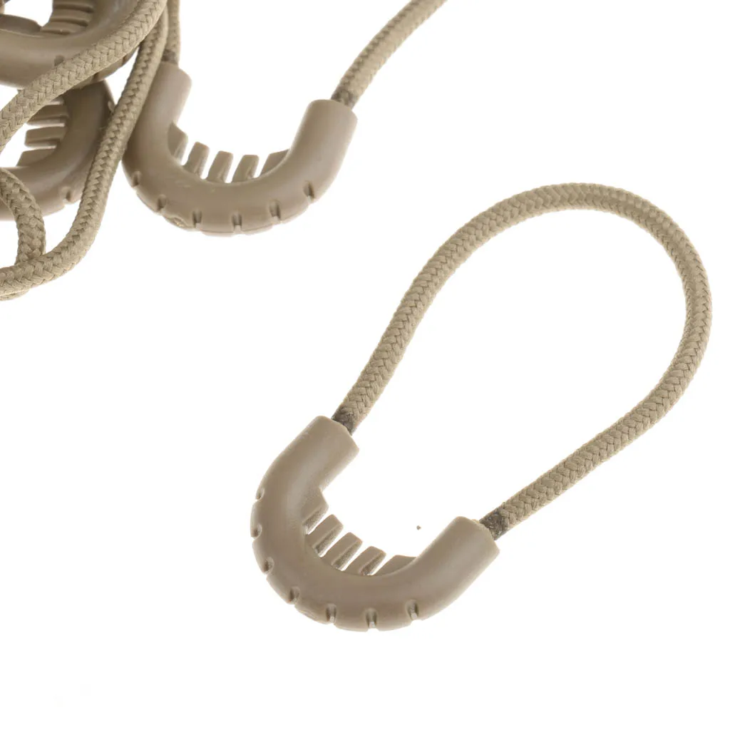 20 Pieces Zipper Pulls Cord Rope Ends Lock Zip Fastener For Jacket/Clothing/Bags