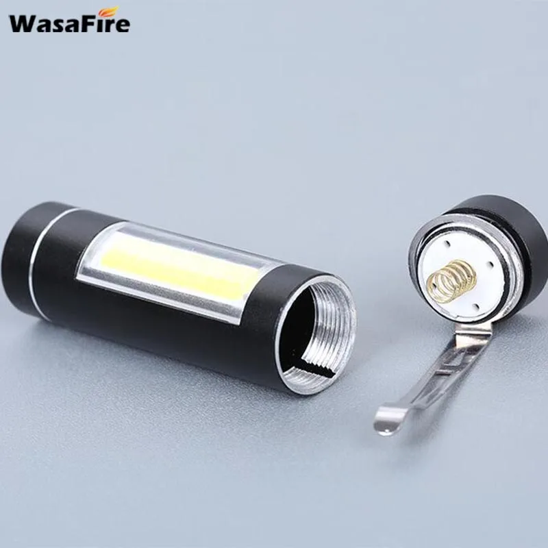 Wasafire Портативный мини-cob LED тактический фонарик карманный факел Применение 14500