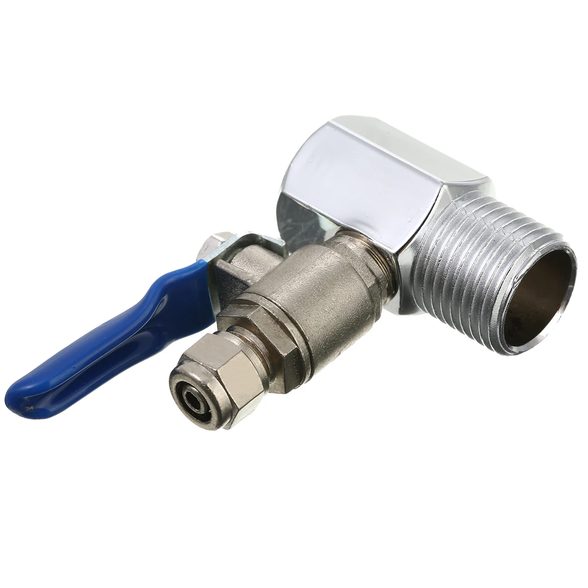 RO Feed Water Adapter 1/2" to 1/4" Ball Valve Female Threaded Reverse Osmosis Faucet Stainless Steel Tap