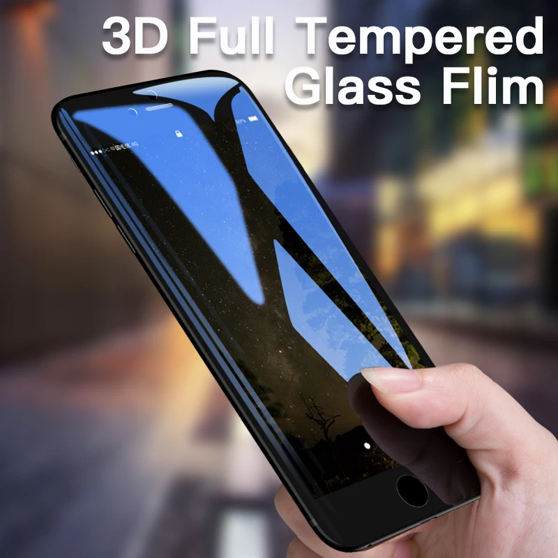 

FLOVEME 3D Full Screen Tempered Glass For iPhone 8 7 6 6S Plus Tempered Glass Anti Blue Ray Screen Protector Film For iPhone 7 8