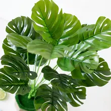 Отличные дешевые мексиканские осенние украшения искусственные растения зеленые листья в форме Панциря Черепахи Сад домашний декор искусственная трава растение
