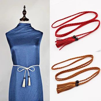 

2019 New belt ladies long tassel dress waist rope belt