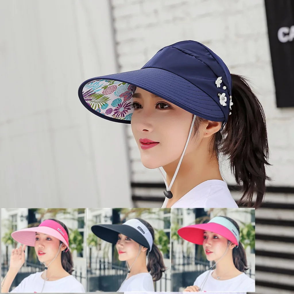 

Female Summer Wild UV Protection Foldable Empty Top Hat