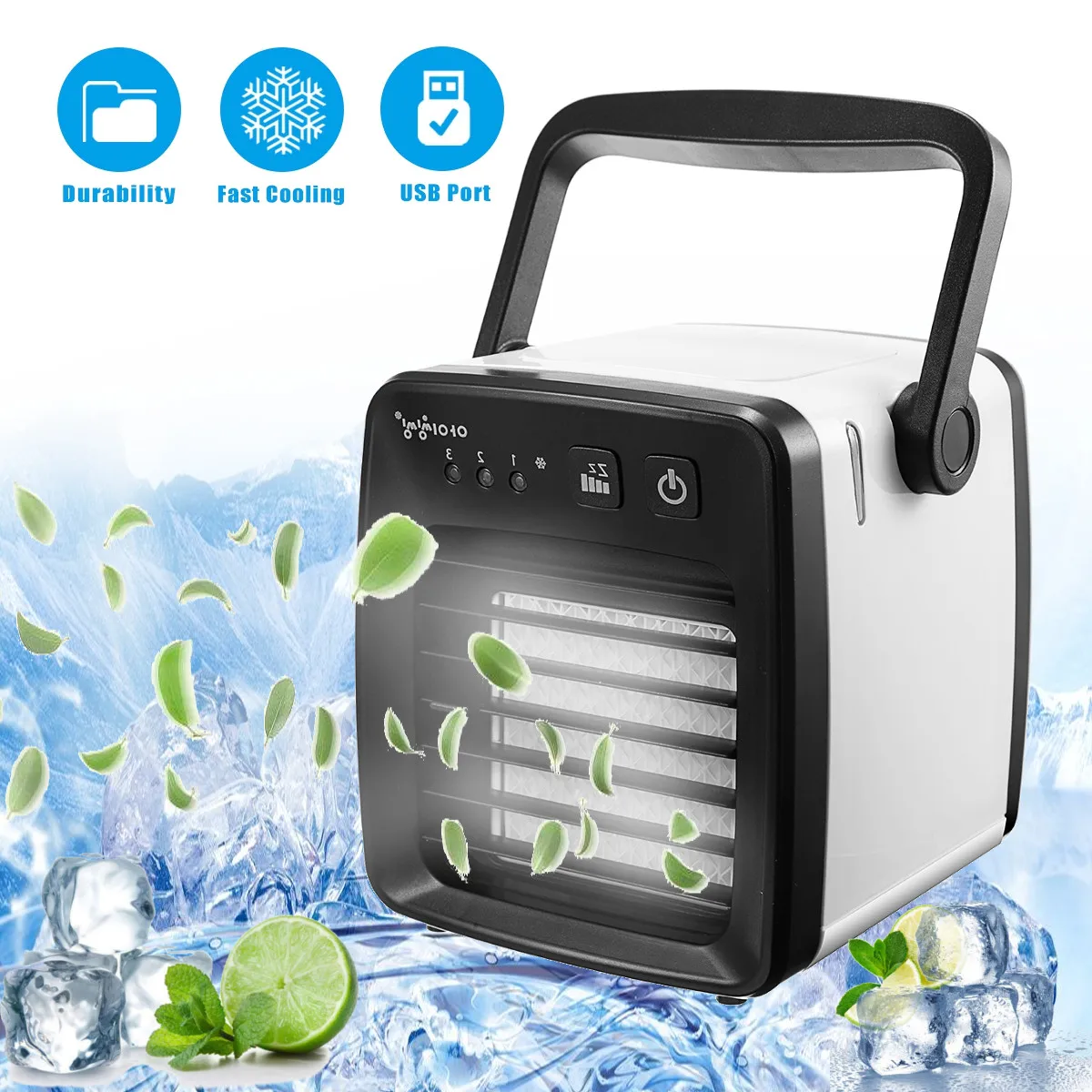 

Universal 3-speed Air Conditioner Cooler Humidifier Purifier USB Fan Portable Home Car Flow Filter cooled fan