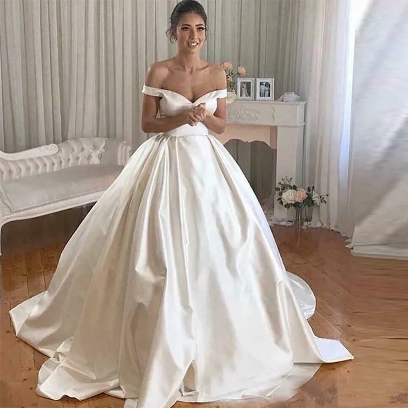 ZL1101-New-Romantic-Off-the-Shoulder-Elegant-Princess-Wedding-Dresses-2019-Celebrity-Ball-Gown-vestido-De (1)