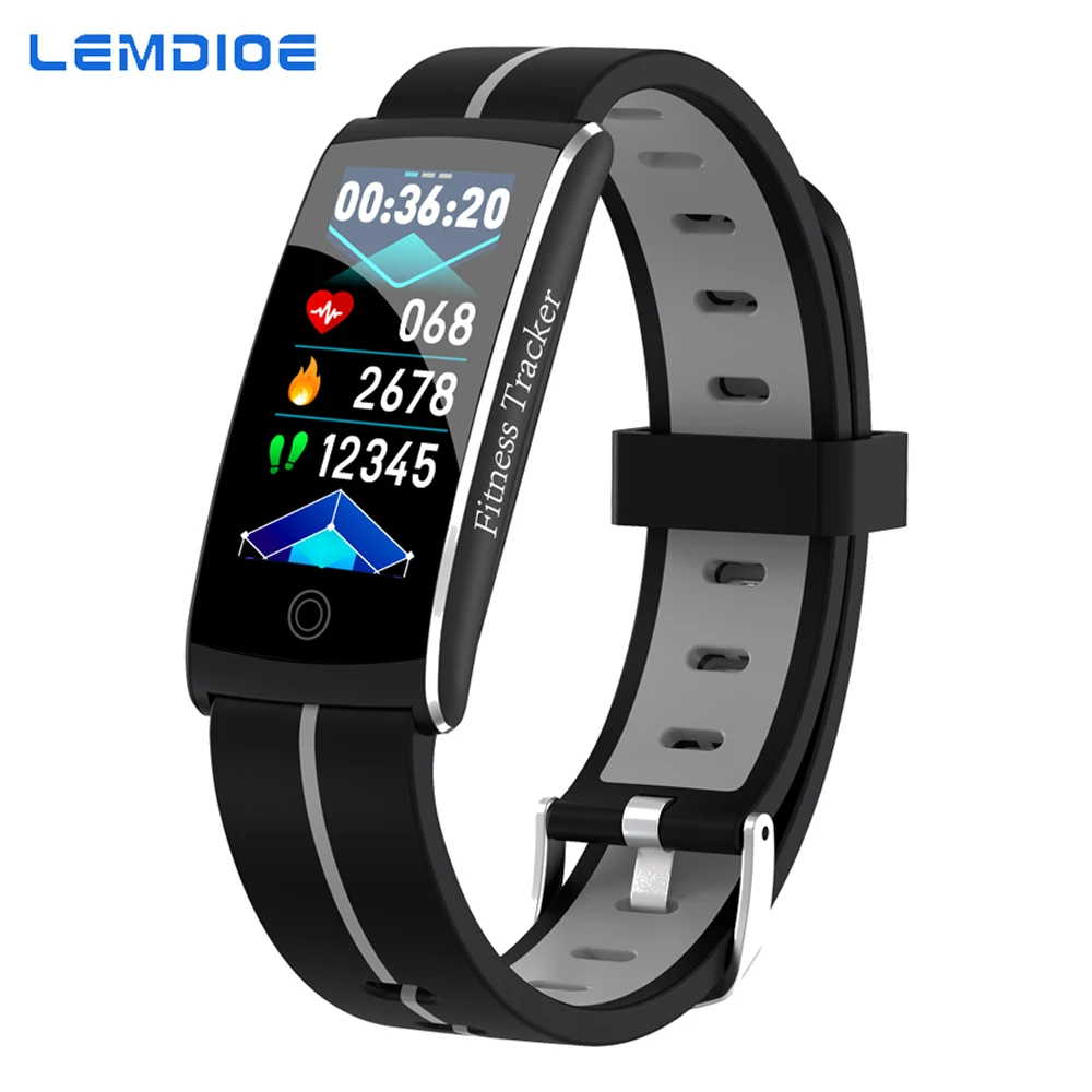 

LEMDIOE Waterproof IP68 smart fitness bracelet 2019 heart rate blood pressure fitness tracker call message reminder pedometer