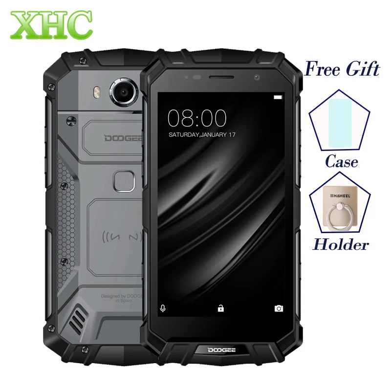 DOOGEE S60 LITE IP68 Waterpoof Mobile Phones 5 2 5580mAh 4GB 32GB MT6750T NFC Android 7