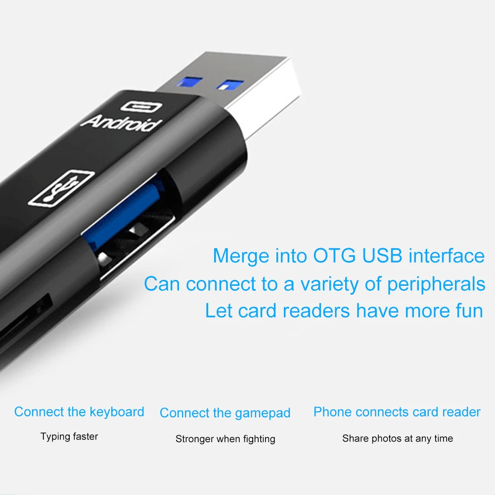 Универсальный 5 в 1 OTG картридер Micro Тип usb-C TF Micro SD Card Reader для телефона компьютер высокое Скорость карты памяти