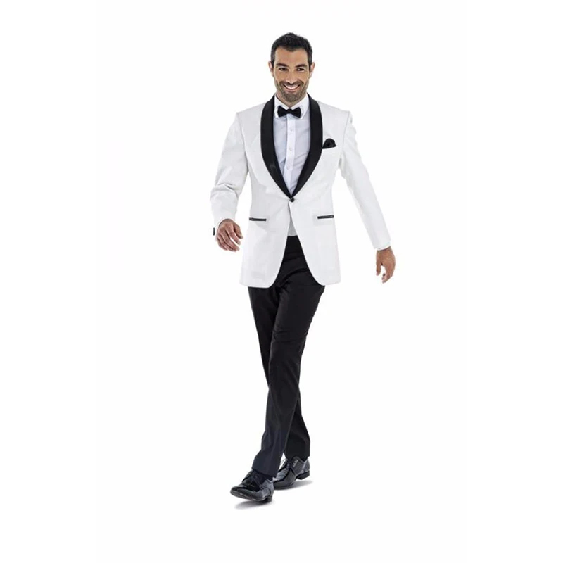 

Custom Made Mens Suits Groomsmen Shawl Lapel Groom Tuxedos One Button Wedding Best Men Suit (Jacket+Pants+Tie+Girdle)