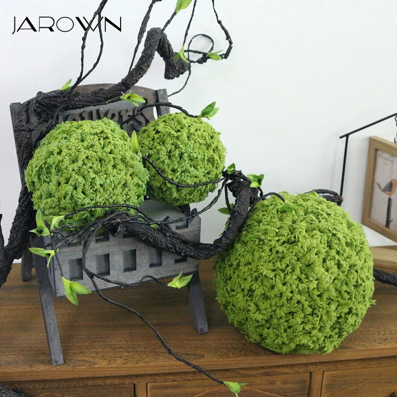 Jarown Artificial Plant Milan Ball Simulation Green Moss Ball