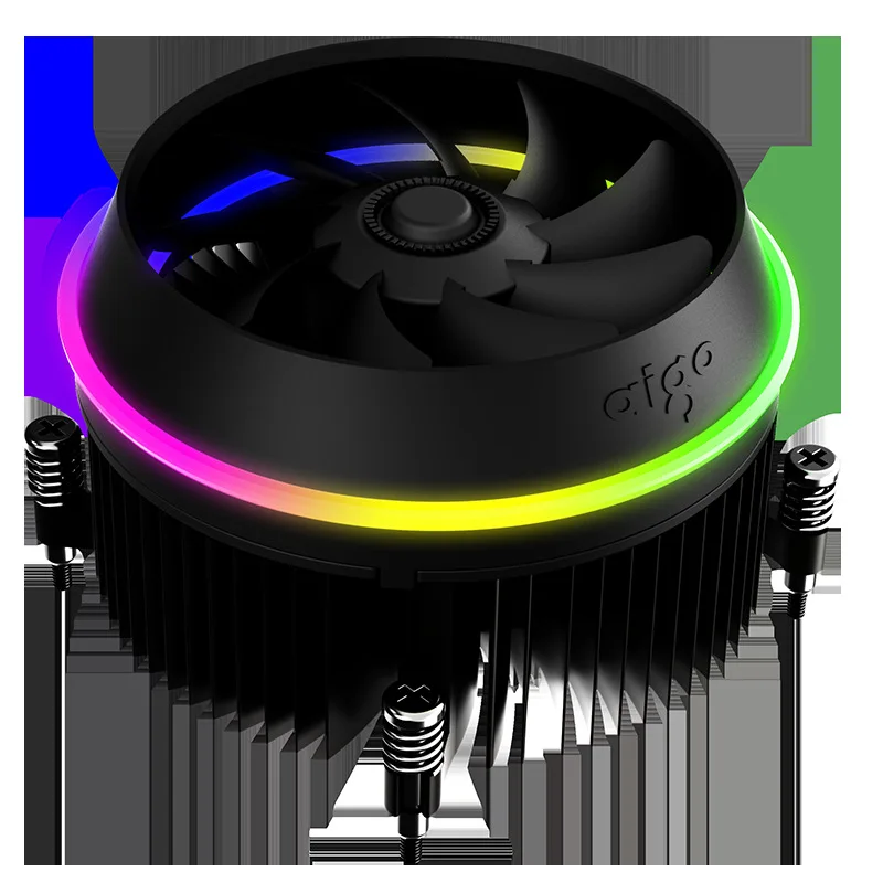 Aigo shadow алюминиевый процессор RGB Радиатор Охлаждение охладитель 100 мм 4Pin двойное кольцо светодиодный вентилятор Радиатор для intel LGA 1155/1156