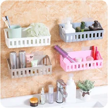 4 цвета Кухня Ванная комната настенная полка, вешалка с 2 присоски Пластик душевая держатель лотка Кухня Ванная комната оборудования высокое качество