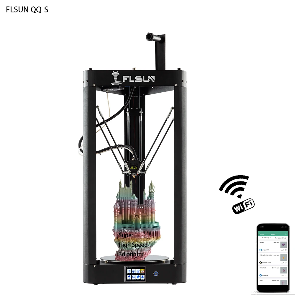 Купить Новый 2019 FLSUN QQ S 3d принтер сетчатая тарелка ...