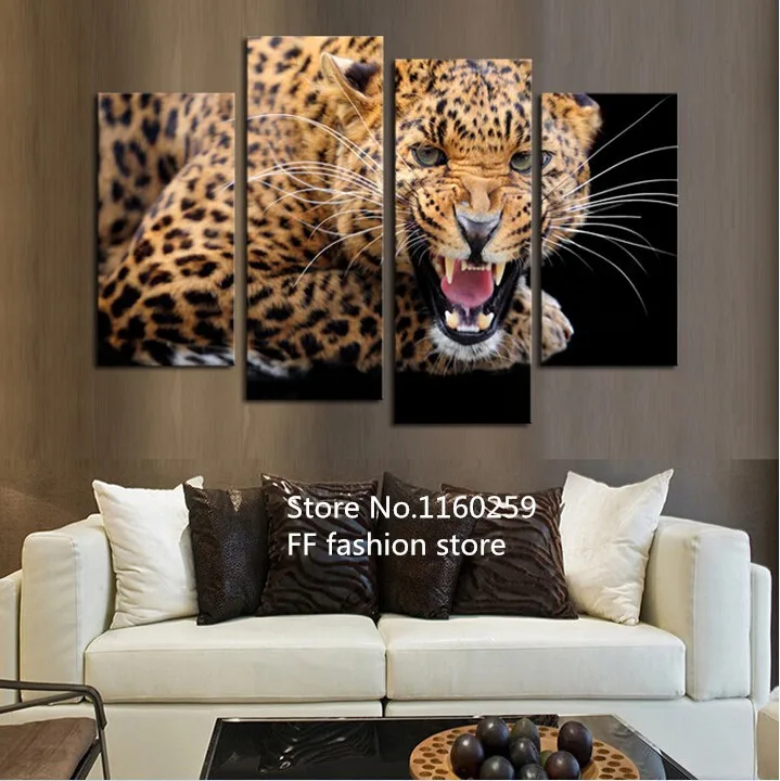

4 PCS tiger Multi-picture combination DIY Diamond Painting 100% full square drill 5d Embroidery Cross Stitch Home Decoration N2