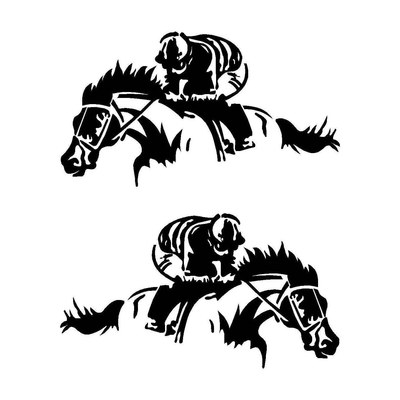 

Horse Racing Vinyl Car Decals Stickers A Pair Handsome And Cool Stickers Cool Graphics