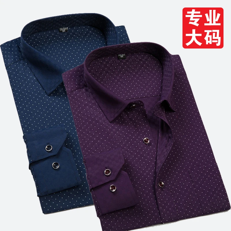 new arrival Male long sleeve shirt print extra large fashion formal