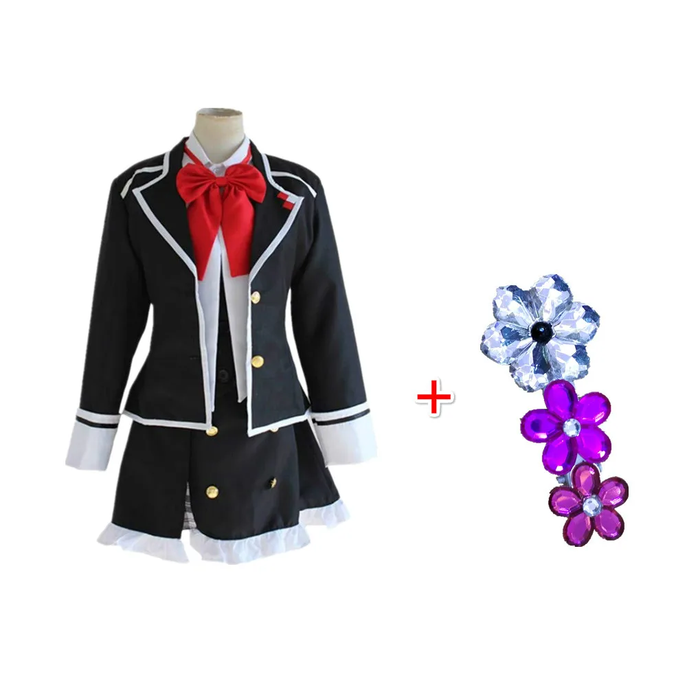 

Anime Diabolik Lovers Komori Yui Cosplay Costume Women Girls School Uniform Black Party Uniform