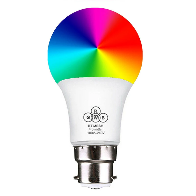 B22 RGB светодиодный 1 умный дистанционный светильник 4,5 Вт 6,5 Вт умная лампа wifi штепсельная розетка стандарта Великобритании для Echo Alexa Google Home