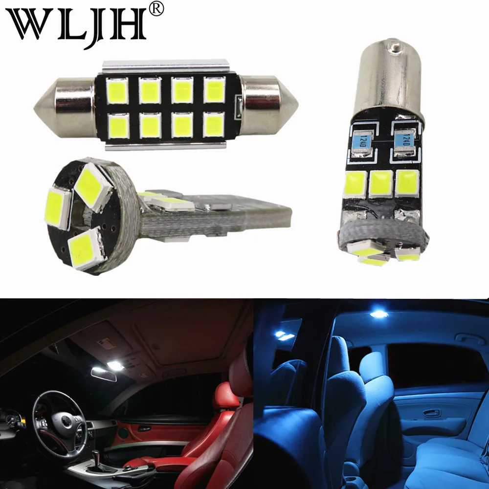 

WLJH 12x Canbus Error Free Dome Map Vanity Mirrors Glove Box Trunk Blub LED Interior Light Package For Audi A3 8P S3 2004 - 2013