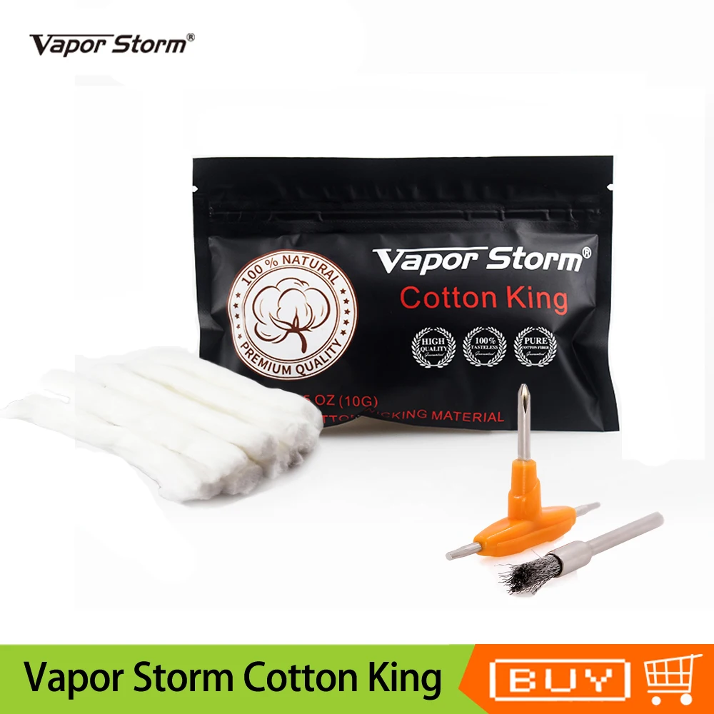 Original Organic Cotton Vapor Storm Cotton King Coil Wick Heating Wire