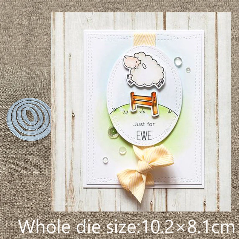 

New Design Craft Metal Cutting Die die cuts 4pcs oval frame decoration scrapbook Album Paper Card Craft Embossing die cuts