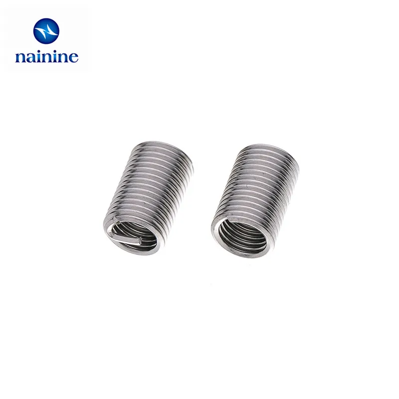 

50Pcs M5*0.8*1d/1.5d/2d/2.5d/3d Wire Thread Inserts For Metric Screw Threads 304 Stainless Steel