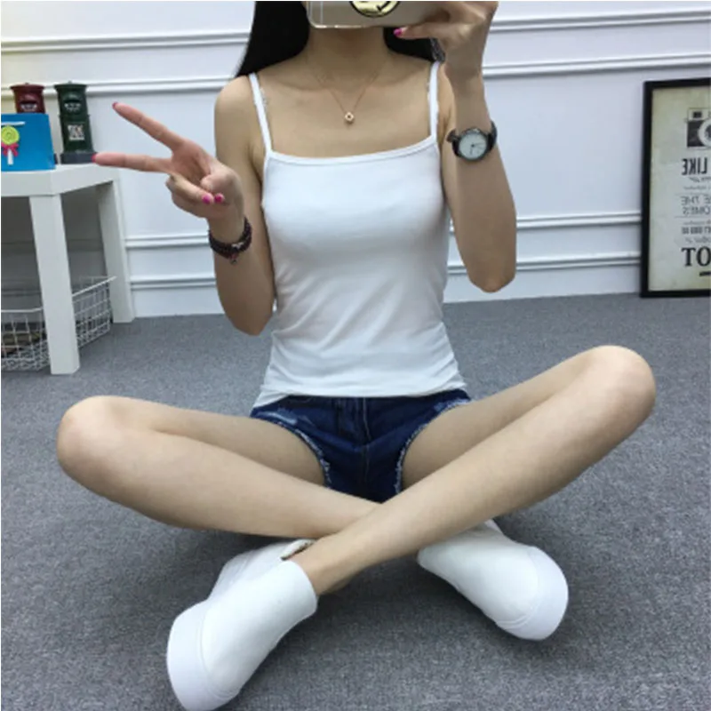 

New White Tank Tops Women Summer Cotton Y Cross Tops Basic Vest Female Shirt Casual Camisole for Running Fitness 2019 Hot Sale