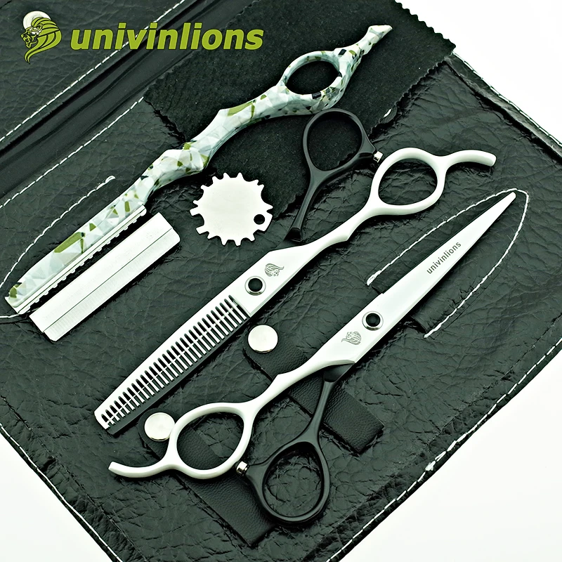 

6" univinlions left handed hair scissors left barber thinning scissors razor hairdressing japanese shears sale haircut scissors