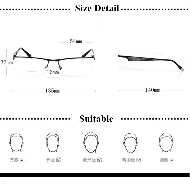Япония CH бизнес для мужчин's очки Z титановые очки половина бесконтактная оптическая рамка рамки мужчин близорукость Oculos де Грау