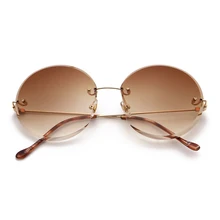 ZUCZUG, Ретро стиль, без оправы, солнцезащитные очки для женщин, роскошный бренд, дизайн, круглые солнцезащитные очки для женщин, алмазная резка, линзы, женские очки, Gafas De Sol