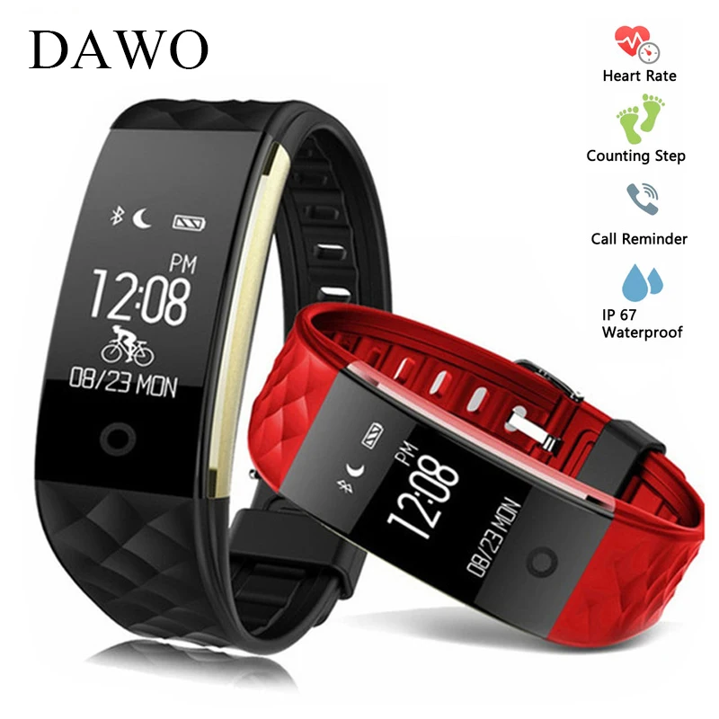 

DAWO Smart Women Fitness Tracker Bracelet Watch Heart Rate Monitor IP67 Sport Smartband Bluetooth For Android IOS PK miband 2 3