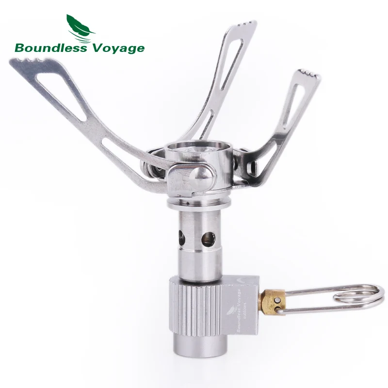 

Boundless Voyage Outdoor Aluminium Alloy Mini Gas Stove Collapsible Cooking Pocket Furnace Camping Picnic Cookware Only 39g