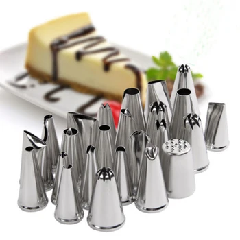 

24PCS Smile Large Stainless Steel Icing Piping Nozzles Pastry Tips Set For Cake Decorating Sugar Craft Kitchen Accessories