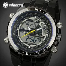 D’INFANTERIE Mens Montres De Luxe Marque Étanche Analogique Numérique Mâle Horloges Militaire Chronographe Sport Montre-Bracelet Relogio Masculino