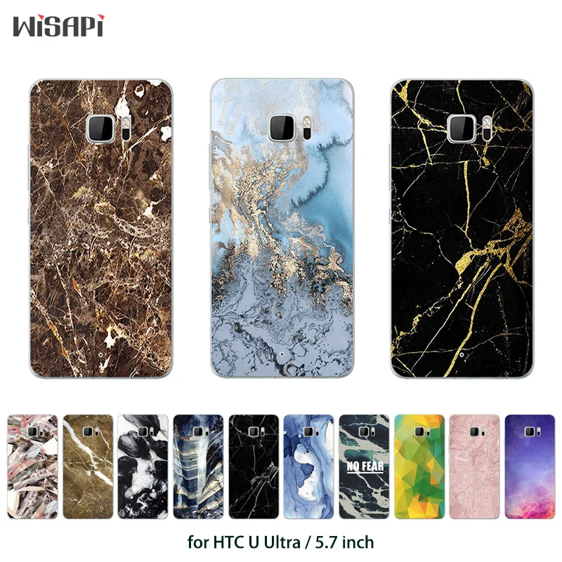 

For HTC U Ultra 5.7"Soft TPU Silicone Bags for HTC U Ultra Cover Marble Printed Phone Case For HTC Ocean Note Cover