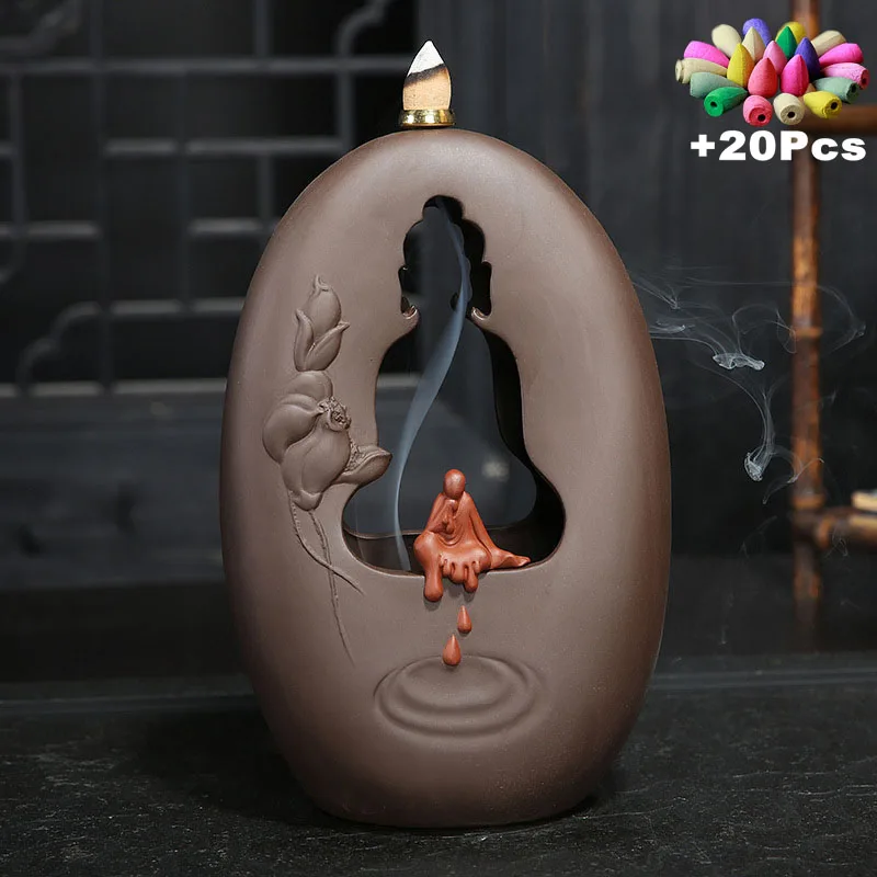 

Creative Buddhist Buddha Home Decor Ceramic Incense Burner Incense Holder Office Ornament