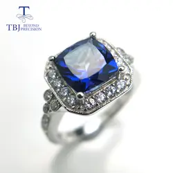 TBJ, классический дизайн кольца с подушкой 8,0 мм Мистик tanzanit топаз Драгоценное кольцо в 925 серебряные ювелирные изделия Сладкий изящных