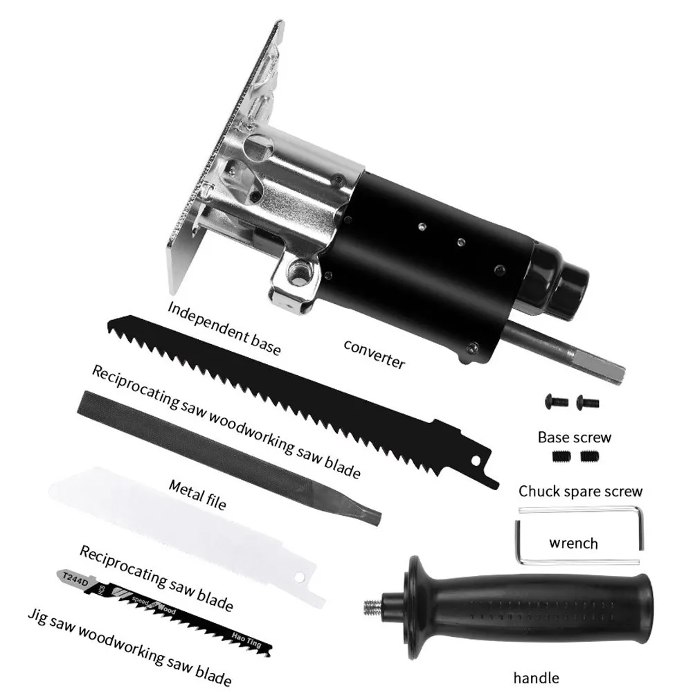 Насадка-адаптер для сабельной пилы для электрической дрели для дерева, металла, бытовой электроинструмент для деревообработки