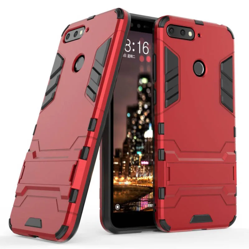 

for Honor 7C Case Robot Armor Rubber Shockproof Hard Cover Protective Case for Huawei Honor 7C Case AUM-L41