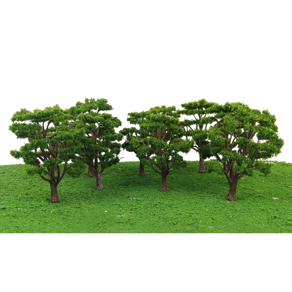 10 Green Model Trees Train Railway Park Street Wargame Diorama Scenery HO N